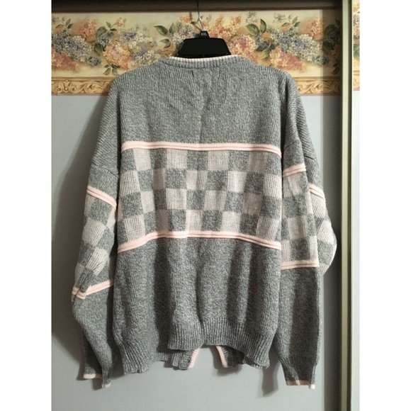 Zeppelin Large Vintage Knit Unisex 90s Button Down Oversized Comfy Sweater - Picture 4 of 4